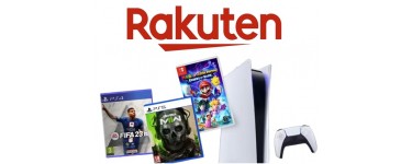 Rakuten: 15€ de réduction dès 99€ sur les jeux vidéo et consoles