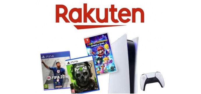 Rakuten: 30€ offerts dès 299€ ou -15€ dès 99€ sur les jeux vidéo et consoles