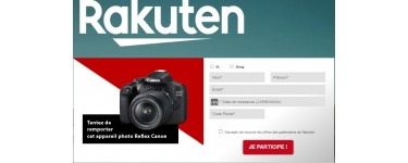 Rakuten: 1 appareil photo Reflex Canon EOS 2000D Noir + objectif EF-S 18-55 mm à gagner