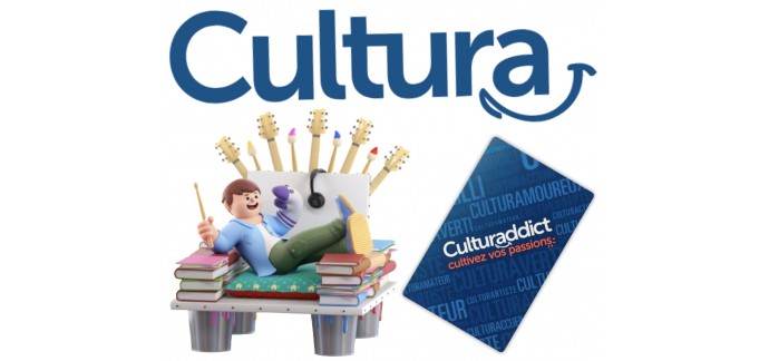 Cultura: 5€ offerts tous les 40€ d'achat pour les membres du programme de fidélité Cultur’addicts