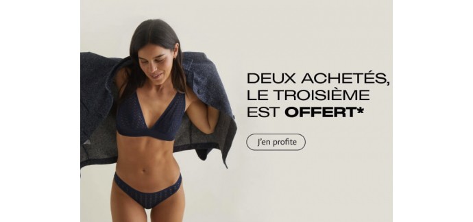Le Slip Français: 2 articles lingerie achetés = le 3e offert