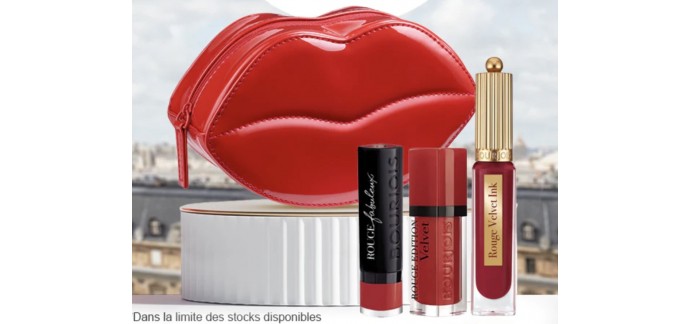 Bourjois: Une pochette offerte dès 29€ d'achat dans la catégorie Lèvres