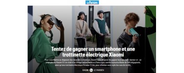 Le Parisien: 1 smartphone Xiaomi 12 Lite + 1 trottinette électrique Scooter 3 Lite à gagner