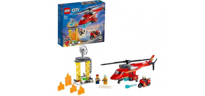Amazon: LEGO City L'Hélicoptère de Secours des Pompiers - 60281 à 23,99€