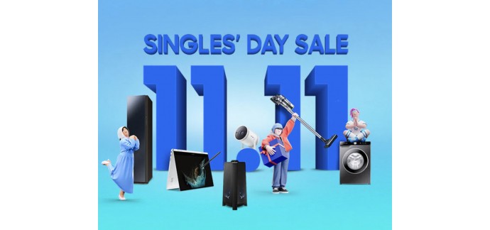 Samsung: 11€ de remise immédiate tous les 100€ d’achats pour le Singles Day