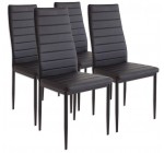 Amazon: Lot de 4 chaises Albatros 2551MILANO Noir à 78,42€