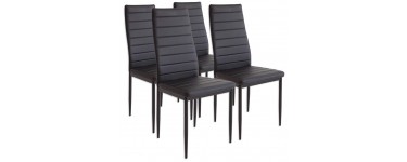 Amazon: Lot de 4 chaises Albatros 2551MILANO Noir à 78,42€