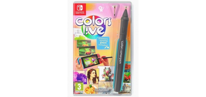 Cultura: Jeu Colors Live sur Nintendo Switch (Stylo de détection de pression inclus) à 29,99€