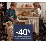 Vertbaudet: -40% sur tous les jouets Verbaudet dès 2 articles achetés