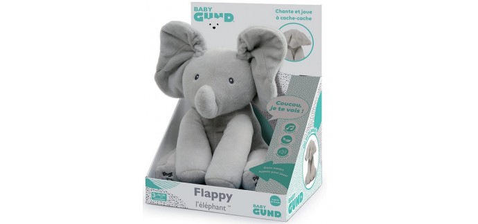 Amazon: Peluche Interactive pour Bébé Flappy l'éléphant à 29,59€