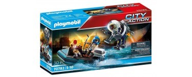 Amazon: PLAYMOBIL City Action Policier avec réacteur dorsal et canoë - 70782 à 13,05€