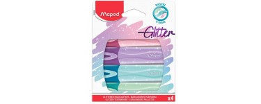 Amazon: Pochette de 4 surligneurs Maped Fluo’Peps Classic Glitter à 4,50€