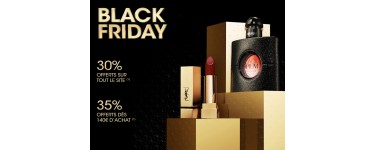 Yves Saint Laurent Beauté: 35% offerts dès 140€ ou -30% sans minimum d'achat pour Black Friday