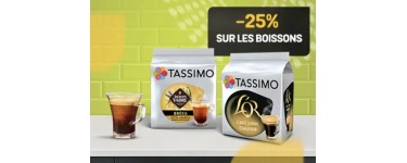 Tassimo: 25% de réduction sur les boissons dès 50€ pour le Black Friday
