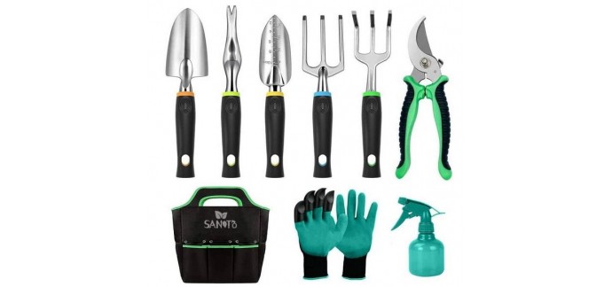 Amazon: Kit jardinage Sanoto - 10 pièces à 19,99€