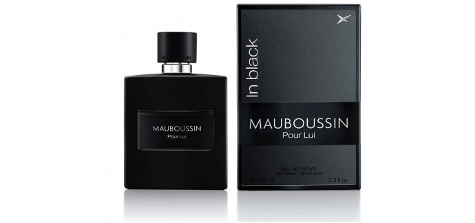 Amazon: Eau de Parfum Homme Mauboussin Pour Lui In Black - Senteur Boisée & Orientale, 100ml à 29,49€