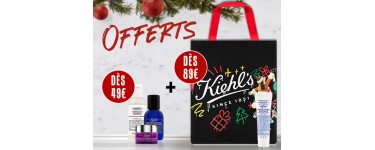 Kiehl's: 3 tailles week-end offertes dès 49€ d'achat ou 4 + 1 tote bag dès 89€