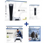 Cdiscount: Pack Console PS5 + God of War : Ragnarök + FIFA23 + 2e manette + Station de recharge à 759,99€