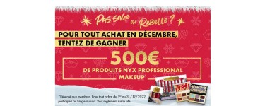 Nyx Cosmetics: 500€ de produits NYX Cosmetics à gagner