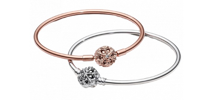 Pandora: 1 bracelet en argent offert dès 129€ d'achat et 1 bracelet doré à l'or rose dès 229€