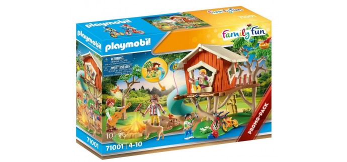 Amazon:  Playmobil Cabane dans Les Arbres et Toboggan - 71001 à 20,99€