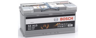 Amazon: Batterie Auto Bosch S5A13 -  95A/h, 850A, Start/Stop à 192€