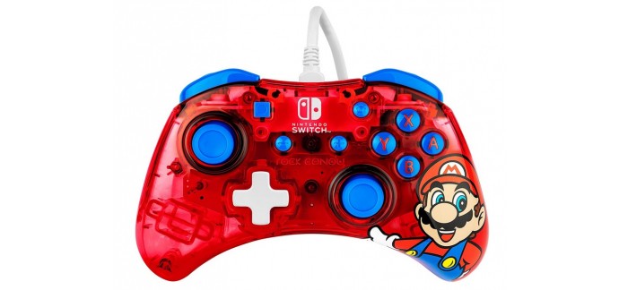 Amazon: Manette filaire Pdp Rock Candy Mario pour Nintendo Switch - Rouge à 12,50€
