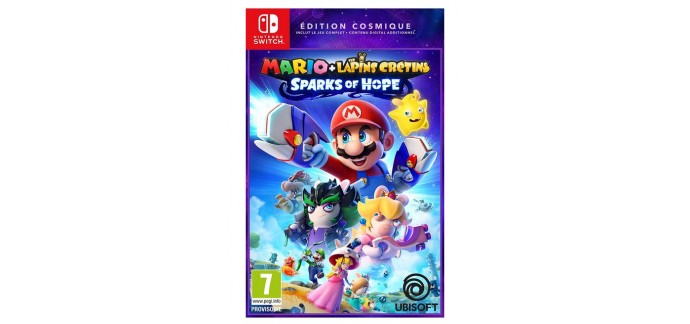 Amazon: Jeu Mario + The Lapins Crétins Sparks of Hope - Edition Cosmique  sur Nintendo Switch à 19,99€