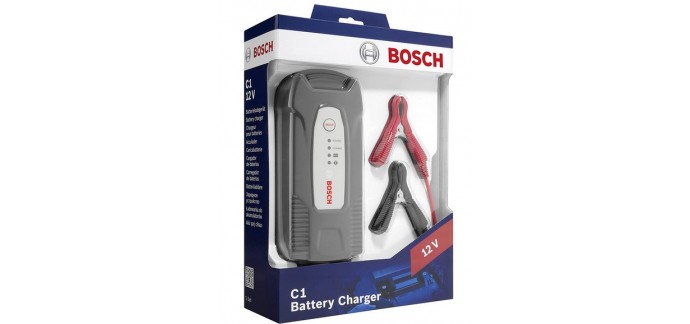 Amazon: Chargeur de Batterie Intelligent et Automatique Bosch C1 - 12V / 3,5A à 37,42€