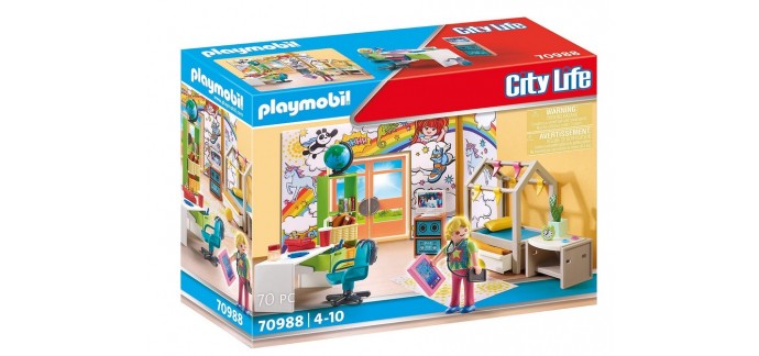 Amazon: Playmobil City Life Chambre d'adolescent - 70988 à 17,79€