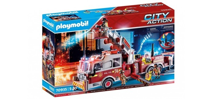 Amazon: Playmobil City Action Camion de Pompiers avec échelle - 70935 à 69,99€