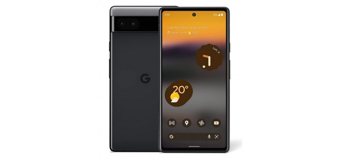 Amazon: Smartphone 6.1" Google Pixel 6A 5G - 6Go Ram, 128Go, Charbon à 330,80€