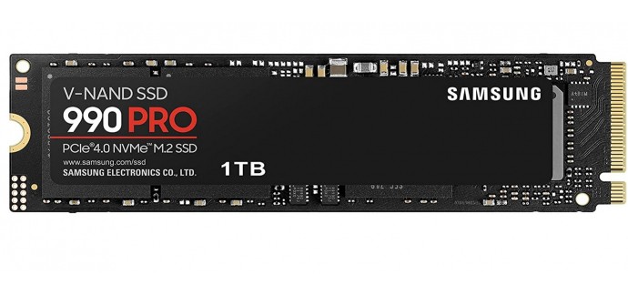 Amazon: Disque SSD interne NVMe M.2 PCIe Samsung 990 Pro MZ-V9P1T0BW - 1 To à 98,99€