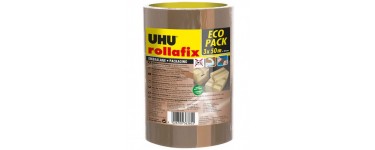 Amazon: Lot de 3 rubans adhésif d'emballage brun UHU Rollafix à 5,99€