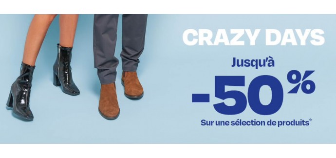 Besson Chaussures: [Crazy days] Jusqu'à 50% de réduction sur une sélection de produits