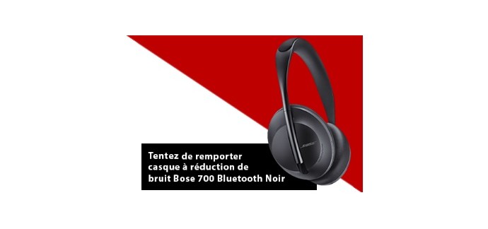 Rakuten: 1 casque audio Bose 700 bluetooth à gagner
