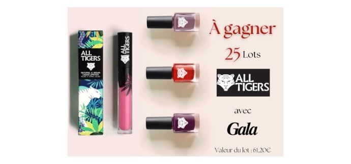 Gala: Des lots de produits de maquillage All Tigers à gagner