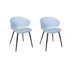Cdiscount:  Lot de 2 chaises rembourrées BRIGHTON - Plastique bleu à 39,99€