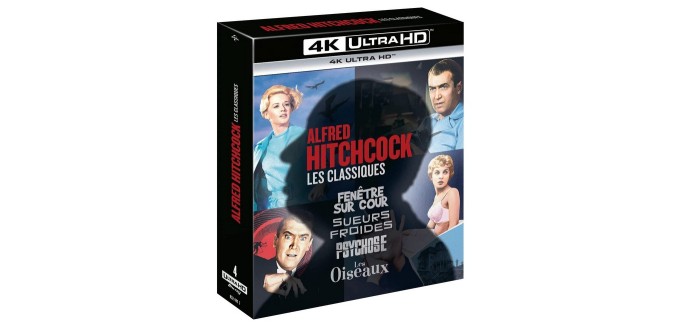 Amazon: Coffret Blu-Rray 4K UHD Alfred Hitchcock , Les Classiques à 24,99€