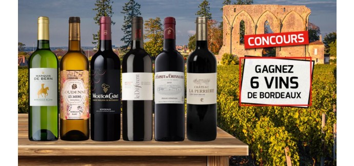 Relais du Vin & Co: 1 coffret de 6 bouteilles de vin de Bordeaux à gagner