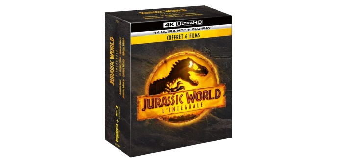 Amazon: Coffret Blu-Ray 4K Jurassic Park - L'intégrale (6 films) à 45€