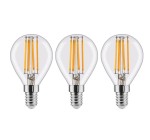 Leroy Merlin:  Lot de 3 ampoules led à filament sphérique Lexman - E14, 470Lm, 40W, blanc chaud en solde à 1,98€