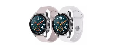 Boulanger: Lot de 2 bracelets pour montre connectée Samsung/Huawei Ibroz SoftTouch 22mm en solde à 1€