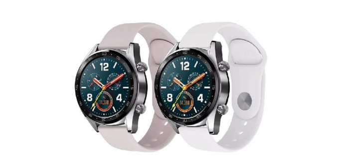 Boulanger: Lot de 2 bracelets pour montre connectée Samsung/Huawei Ibroz SoftTouch 22mm en solde à 1€