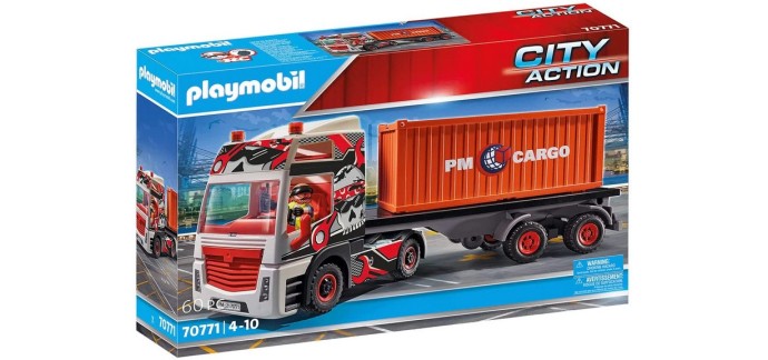 Amazon: Playmobil City Action Camion de Transport - 70771 à 59,99€