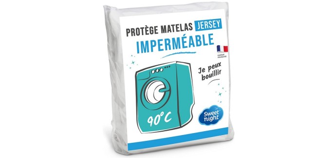 Amazon: Protège Matelas Sweet Night - 180x200cm, Imperméable et Micro Respirante à 14,99€