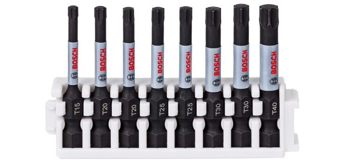 Amazon: Assortiment de 8 embouts de vissage Bosch Impact Control Pick and Click à 9€