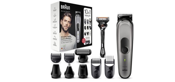 Amazon: Tondeuse électrique à barbe Braun 7 MGK7320 Tout-en-un à 49,99€