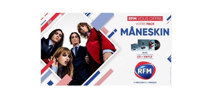 RFM: Des packs CD + vinyle de l'album "Rush" de Maneskin à gagner