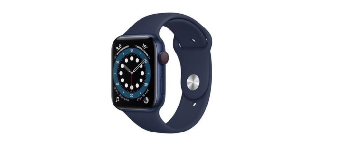 Orange: Montre connectée Apple Watch Series 6 - Cellulaire, 44mm en solde à 319€